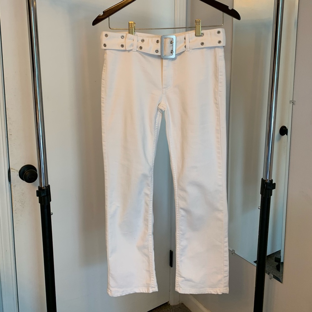 Urban Outfitters BDG white jeans with belt